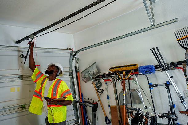 Professional Garage Door Installation technician working in East Rockingham, NC